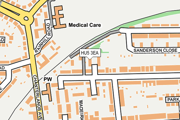 HU5 3EA map - OS OpenMap – Local (Ordnance Survey)