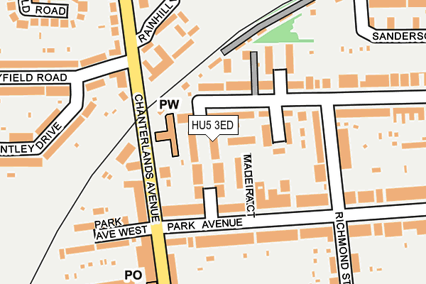 HU5 3ED map - OS OpenMap – Local (Ordnance Survey)
