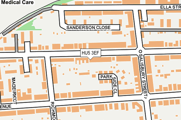 HU5 3EF map - OS OpenMap – Local (Ordnance Survey)