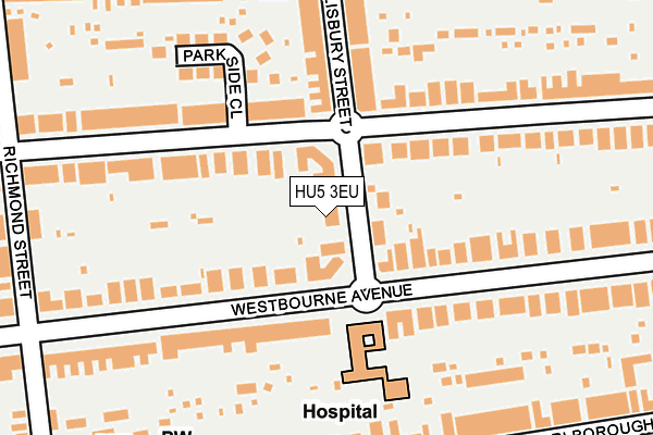 HU5 3EU map - OS OpenMap – Local (Ordnance Survey)