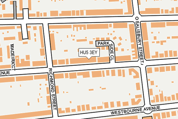 HU5 3EY map - OS OpenMap – Local (Ordnance Survey)