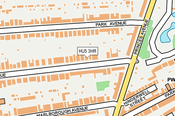 HU5 3HR map - OS OpenMap – Local (Ordnance Survey)