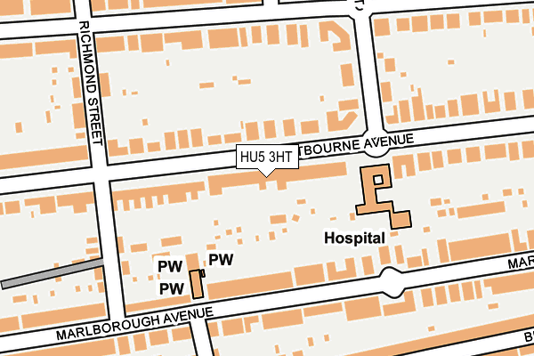 HU5 3HT map - OS OpenMap – Local (Ordnance Survey)