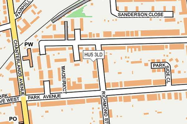 HU5 3LD map - OS OpenMap – Local (Ordnance Survey)