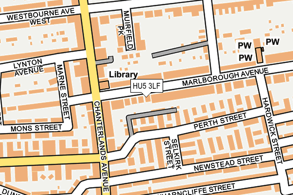 HU5 3LF map - OS OpenMap – Local (Ordnance Survey)