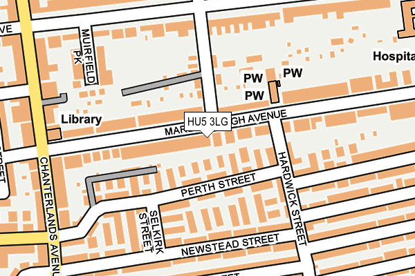 HU5 3LG map - OS OpenMap – Local (Ordnance Survey)