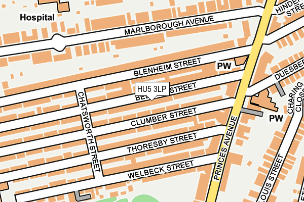 HU5 3LP map - OS OpenMap – Local (Ordnance Survey)