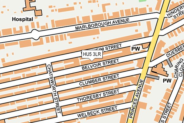 HU5 3LR map - OS OpenMap – Local (Ordnance Survey)