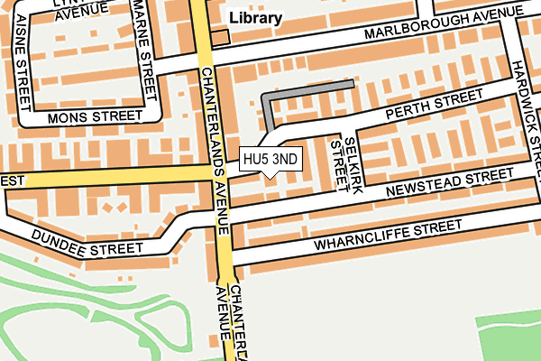 HU5 3ND map - OS OpenMap – Local (Ordnance Survey)