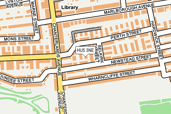 HU5 3NE map - OS OpenMap – Local (Ordnance Survey)