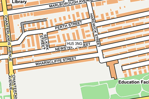 HU5 3NG map - OS OpenMap – Local (Ordnance Survey)