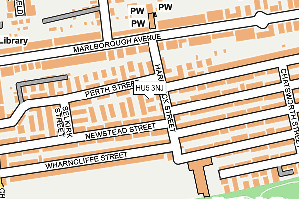 HU5 3NJ map - OS OpenMap – Local (Ordnance Survey)