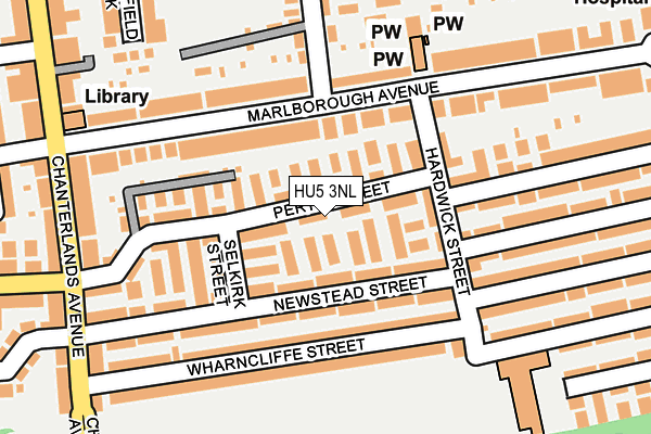 HU5 3NL map - OS OpenMap – Local (Ordnance Survey)