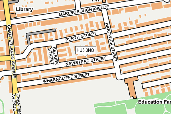 HU5 3NQ map - OS OpenMap – Local (Ordnance Survey)