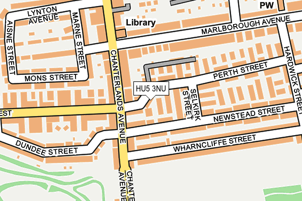 HU5 3NU map - OS OpenMap – Local (Ordnance Survey)