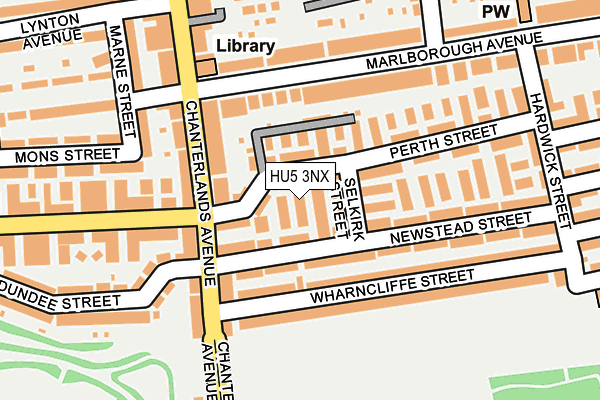 HU5 3NX map - OS OpenMap – Local (Ordnance Survey)
