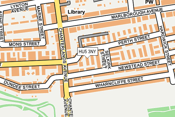 HU5 3NY map - OS OpenMap – Local (Ordnance Survey)