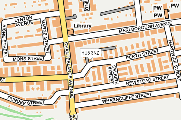 HU5 3NZ map - OS OpenMap – Local (Ordnance Survey)