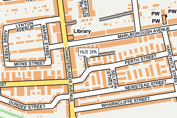HU5 3PA map - OS OpenMap – Local (Ordnance Survey)