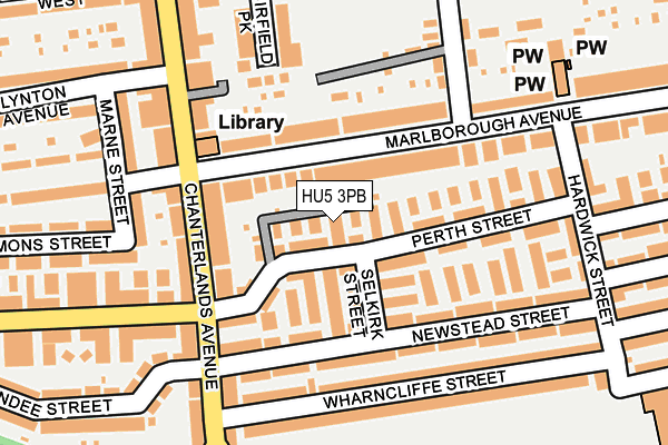 HU5 3PB map - OS OpenMap – Local (Ordnance Survey)