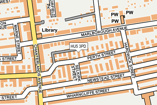 HU5 3PD map - OS OpenMap – Local (Ordnance Survey)