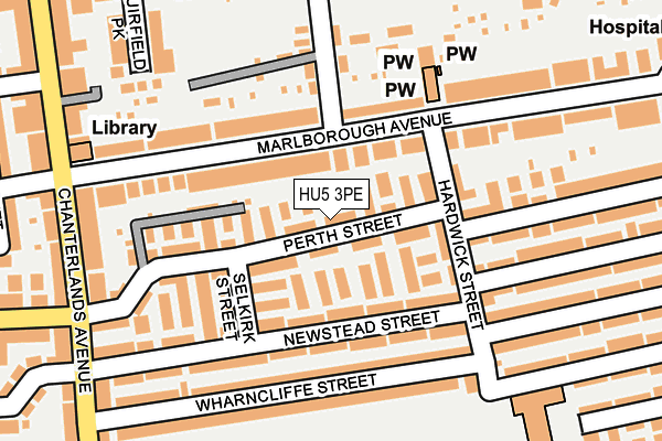 HU5 3PE map - OS OpenMap – Local (Ordnance Survey)