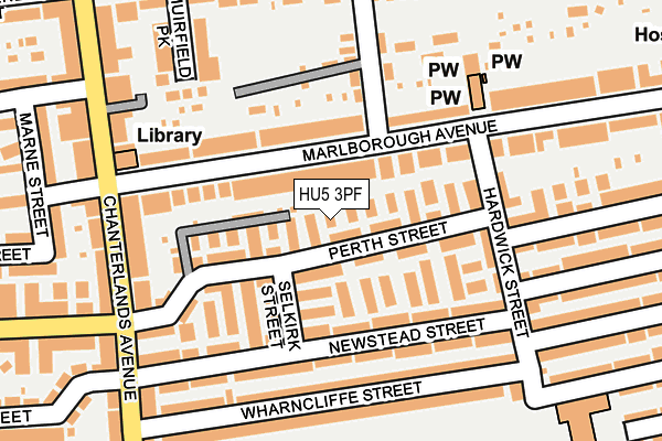 HU5 3PF map - OS OpenMap – Local (Ordnance Survey)