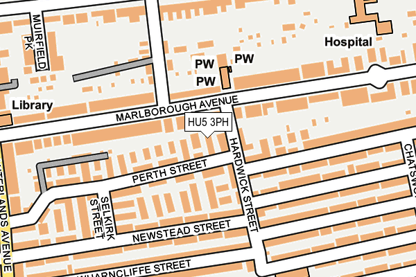 HU5 3PH map - OS OpenMap – Local (Ordnance Survey)