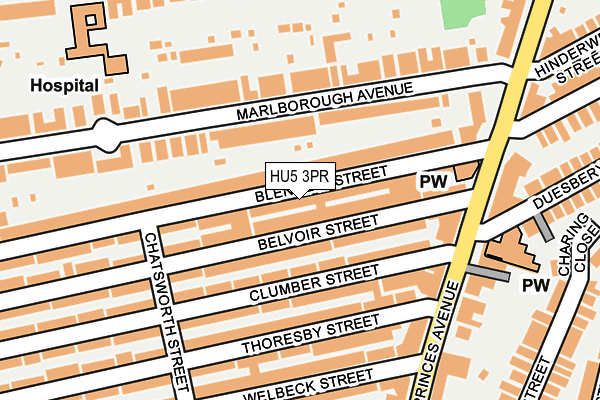 HU5 3PR map - OS OpenMap – Local (Ordnance Survey)