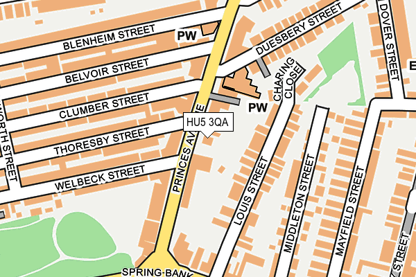 HU5 3QA map - OS OpenMap – Local (Ordnance Survey)