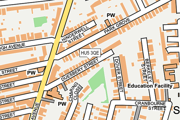 HU5 3QE map - OS OpenMap – Local (Ordnance Survey)