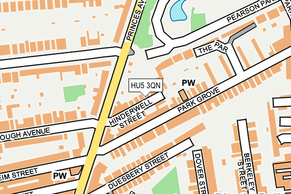 HU5 3QN map - OS OpenMap – Local (Ordnance Survey)