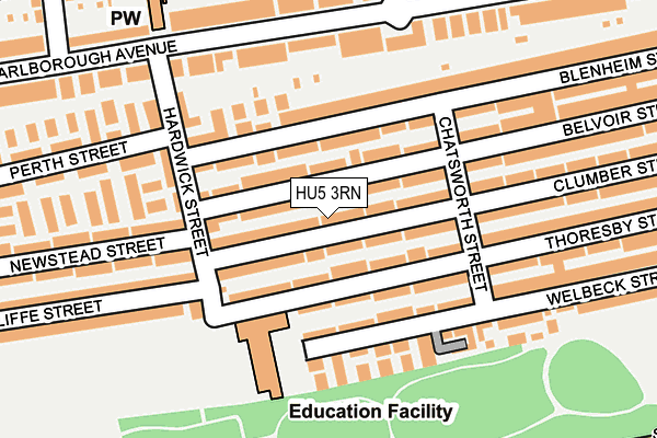 HU5 3RN map - OS OpenMap – Local (Ordnance Survey)