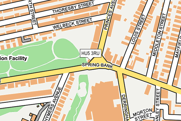 HU5 3RU map - OS OpenMap – Local (Ordnance Survey)