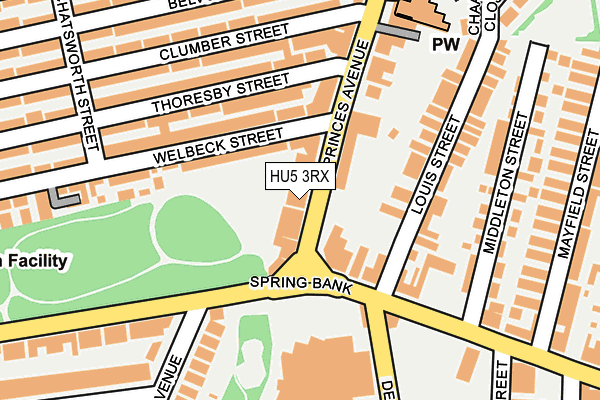 HU5 3RX map - OS OpenMap – Local (Ordnance Survey)