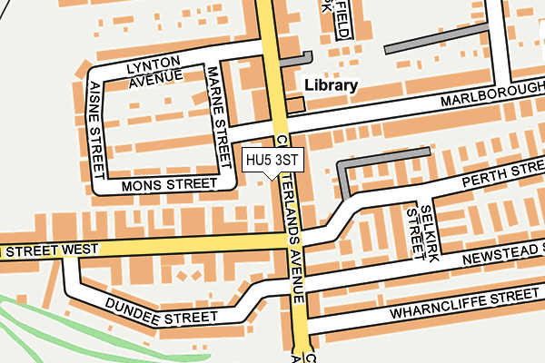 HU5 3ST map - OS OpenMap – Local (Ordnance Survey)