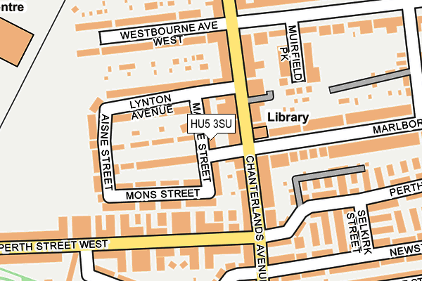 HU5 3SU map - OS OpenMap – Local (Ordnance Survey)