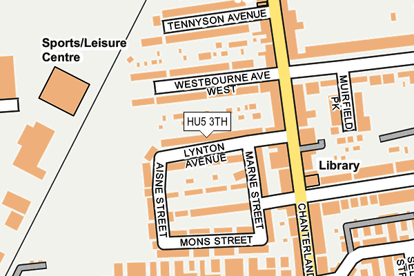 HU5 3TH map - OS OpenMap – Local (Ordnance Survey)