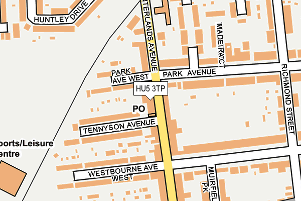 HU5 3TP map - OS OpenMap – Local (Ordnance Survey)