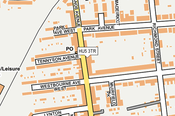 HU5 3TR map - OS OpenMap – Local (Ordnance Survey)