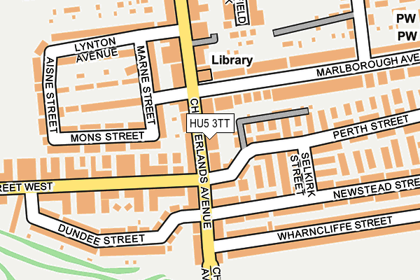 HU5 3TT map - OS OpenMap – Local (Ordnance Survey)