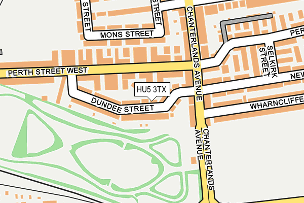 HU5 3TX map - OS OpenMap – Local (Ordnance Survey)