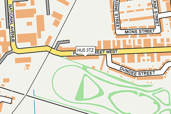 HU5 3TZ map - OS OpenMap – Local (Ordnance Survey)