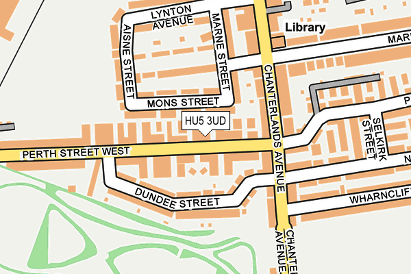 HU5 3UD map - OS OpenMap – Local (Ordnance Survey)