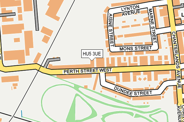 HU5 3UE map - OS OpenMap – Local (Ordnance Survey)