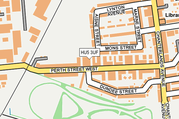 HU5 3UF map - OS OpenMap – Local (Ordnance Survey)