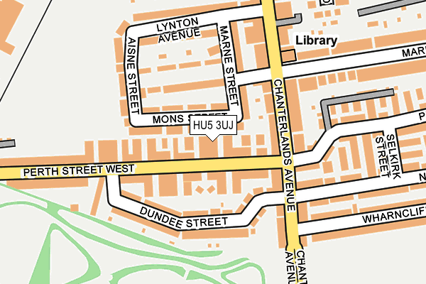 HU5 3UJ map - OS OpenMap – Local (Ordnance Survey)