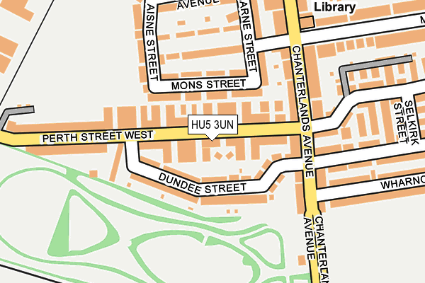 HU5 3UN map - OS OpenMap – Local (Ordnance Survey)