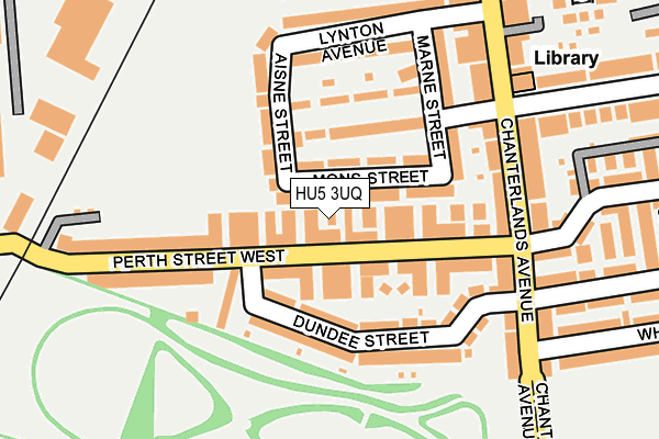 HU5 3UQ map - OS OpenMap – Local (Ordnance Survey)