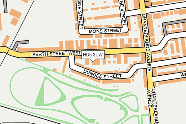 HU5 3UW map - OS OpenMap – Local (Ordnance Survey)